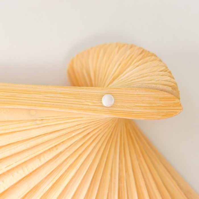 Веер бамбук, текстиль h=22 см  Веер бамбук, текстиль h=22 см "Моноцвет" в коробке, фуксия