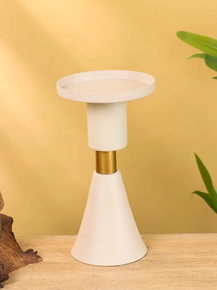 Подсвечник на 1 свечу текстурный "Фисташковый" 10,5х10,5х19,5 см