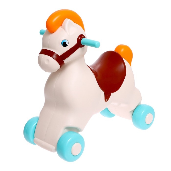 Каталка-качалка «Пони», сафари, цвет бирюзовый Каталка-качалка «Пони», сафари, цвет бирюзовый