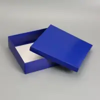 Коробка складная, крышка-дно, синяя, 30 х 30 х 8 см