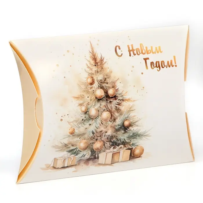 Коробка складная, подарочная новогодняя «Ёлка в золоте» 19×14×4 см Коробка складная, подарочная новогодняя «Ёлка в золоте» 19×14×4 см