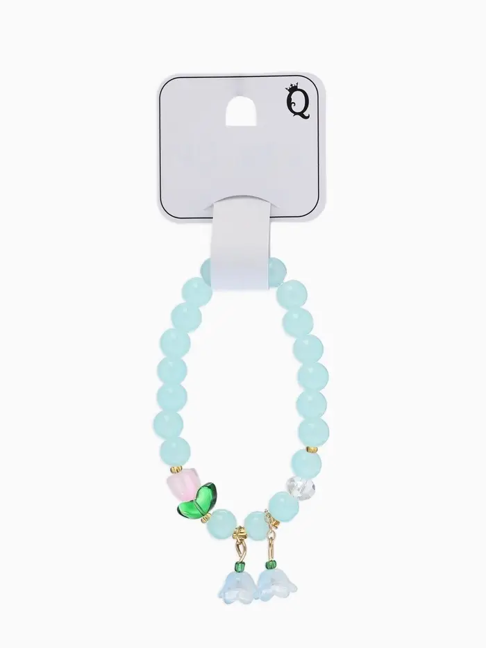 Браслет "Тюльпанчик" шар №8, цвет голубой