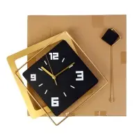 Часы настенные интерьерные &laquo;Геометрия&raquo;, с маятником, плавный ход, 40&times;53 см