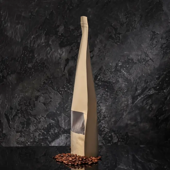 Пакет Zip - lock Крафт с прямоугольным окном,30×40×4 см