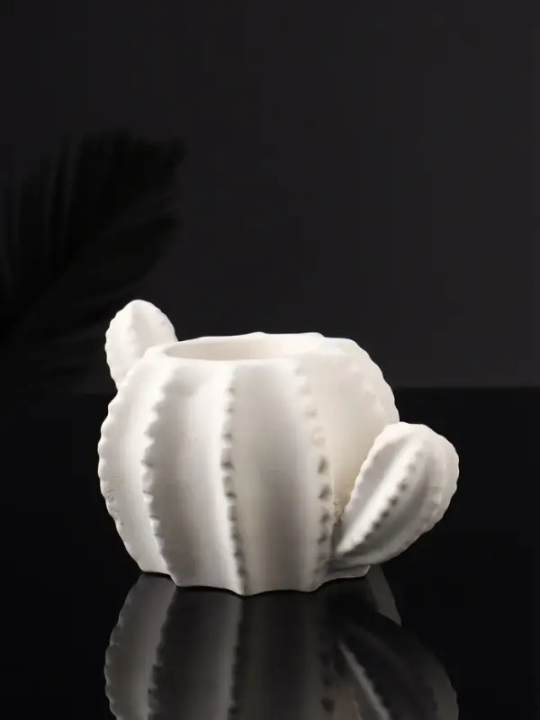 Кашпо "Кактус" 15х8х10 см, натуральный, гипс