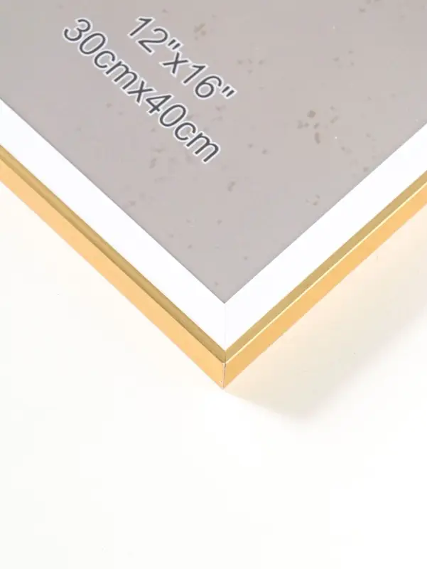 Фоторамка пластик 30х40 см "Современная классика" золото и белый 42,6х32,6х1,5 см