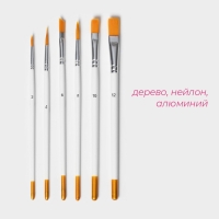 Набор кондитерских кисточек для декорирования Доляна «Ларсон», 6 шт, цвет белый