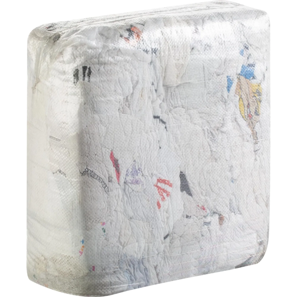 Ветошь трикотаж белый с вкраплениями_Б, 10кг