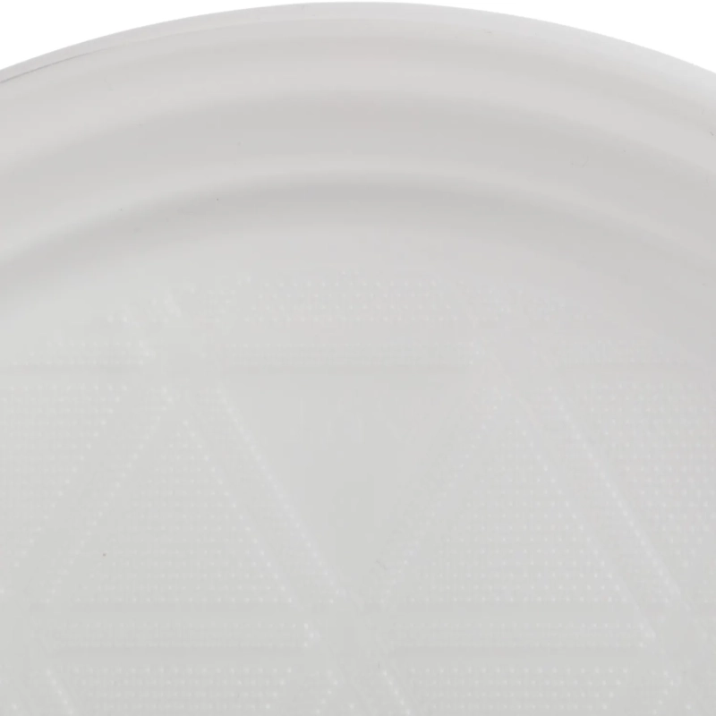 Тарелка одноразовая Комус d 210мм, белая, ПП, 50шт/уп