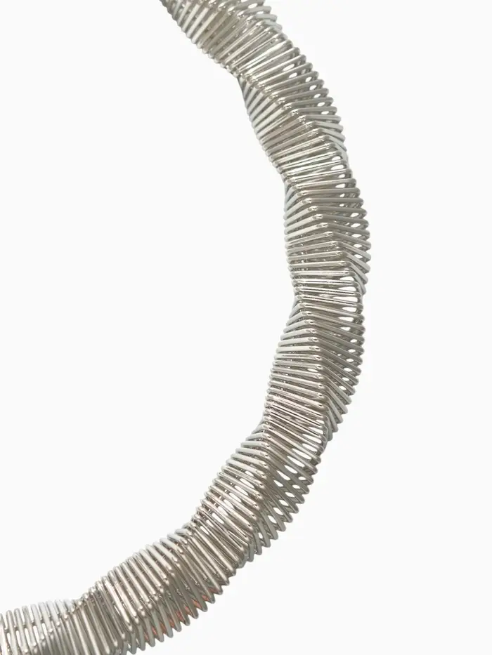 Чокер &laquo;Кручёный Обруч&raquo;, цвет серебро
