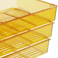 Лоток горизонтальный Attache Bright Colours решетчатый прозрачный желтый