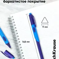 Набор ручек шариковых ErichKrause ErgoLine Grip Neon, SuperGlide, 2 штуки, уз 0.5 мм, син