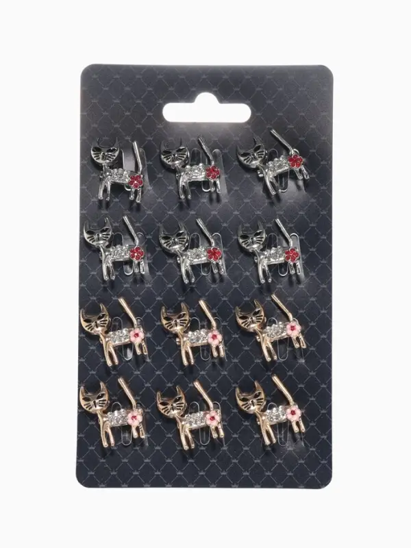 Брошь &laquo;Кошечка&raquo;, с цветком, МИКС