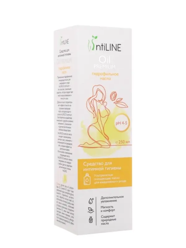 Средство для интимной гигиены IntiLINE Oil Premium, гидрофильное масло, 250 мл