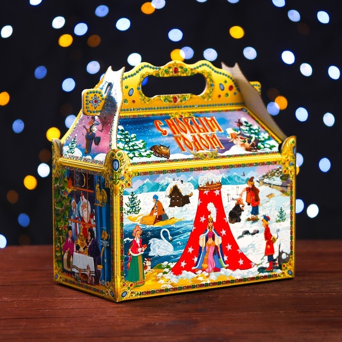 Новый год. Подарочная коробка Новый год. Подарочная коробка "Что за прелесть эти Сказки!" 21,2 х 12,3 х 22,6 см.