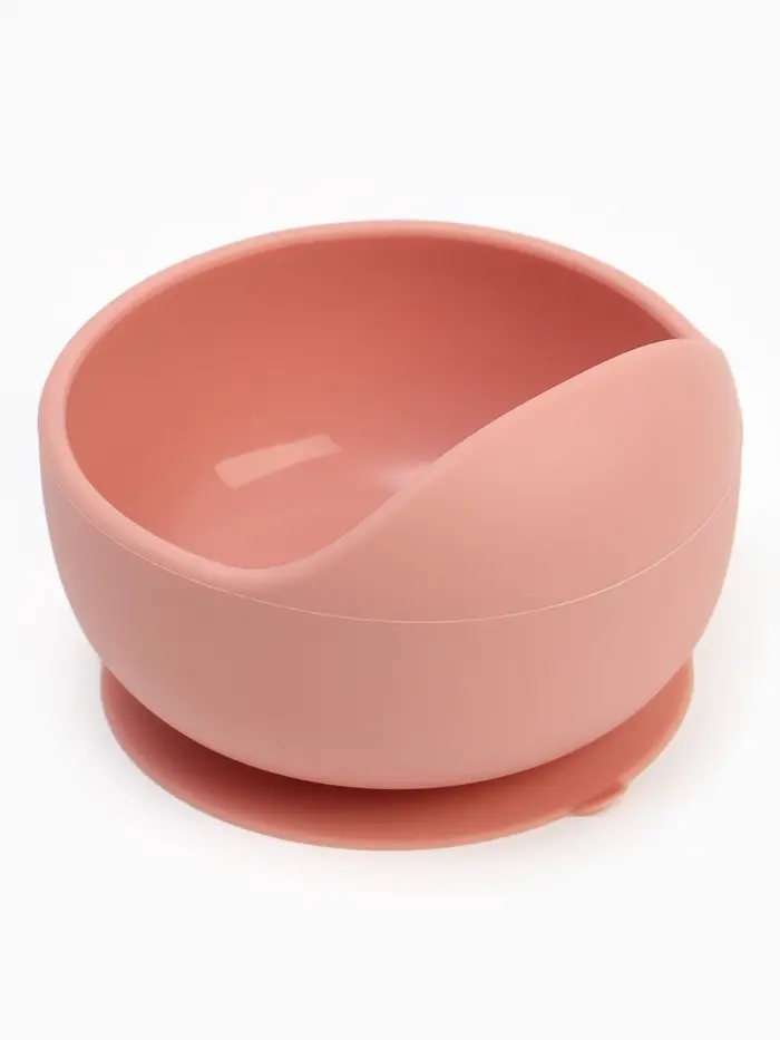 Тарелка детская на присоске и ложка, розовый, Mum&Baby Тарелка детская на присоске и ложка, розовый, Mum&Baby