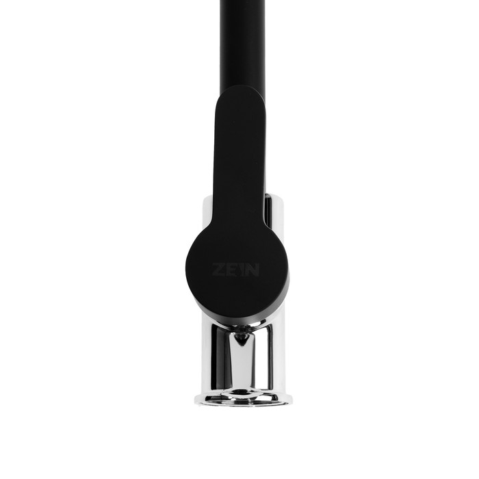 Смеситель для кухни ZEIN Z3353, однорычажный, картридж керамика 35 мм, черный/хром Смеситель для кухни ZEIN Z3353, однорычажный, картридж керамика 35 мм, черный/хром