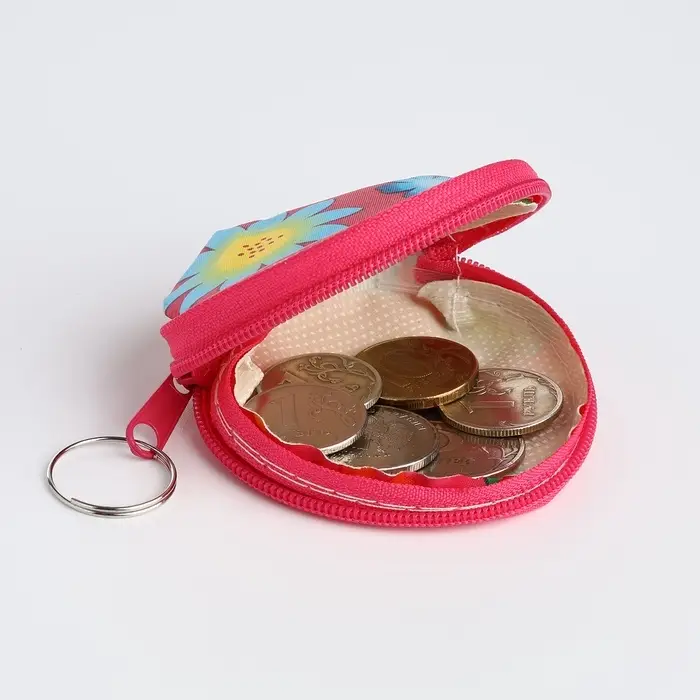 Кошелёк детский &laquo;Цветочки&raquo;, маленький, монетница, МИКС