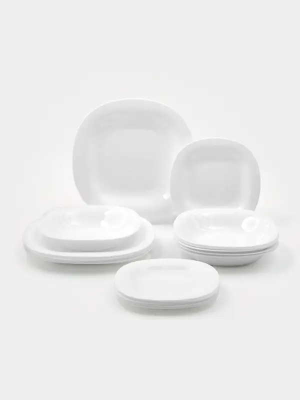 Сервиз столовый Luminarc Carine, 18 предметов, стеклокерамика, белый