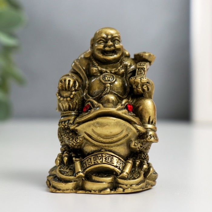 Нэцкэ бронза  Нэцкэ бронза "Хотей на жабе"