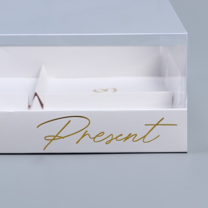 Коробка кондитерская для муссовых пирожных «Present», 27 х 17.8 х 6.5 см Коробка кондитерская для муссовых пирожных «Present», 27 х 17.8 х 6.5 см