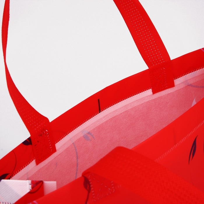 Сумка хозяйственная без застёжки, цвет красный Сумка хозяйственная без застёжки, цвет красный