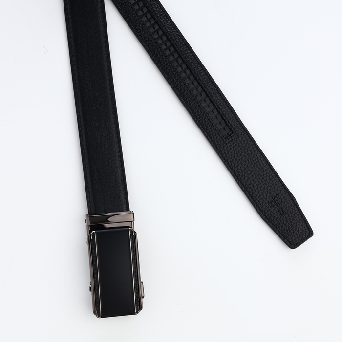 Ремень мужской, ширина 3,6 см, пряжка автомат, цвет чёрный Ремень мужской, ширина 3,6 см, пряжка автомат, цвет чёрный