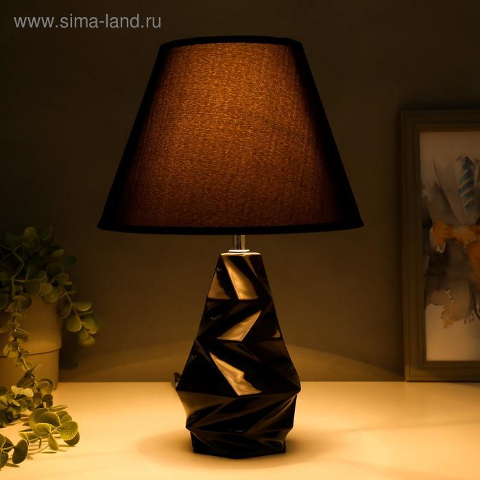 Лампа настольная 16028/1BK E14 40Вт черный мрамор 24,5х24,5х37 см RISALUX