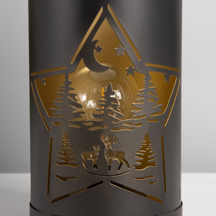 Светильник Светильник "Ночной лес" LED 3хААА черный 12х12х20,5см