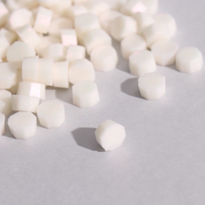 Сургуч в гранулах Сургуч в гранулах "Молочный" перламутр набор 100 капсул