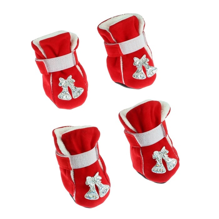 Ботинки Ботинки "Бубенцы", набор 4 шт, размер M, красные