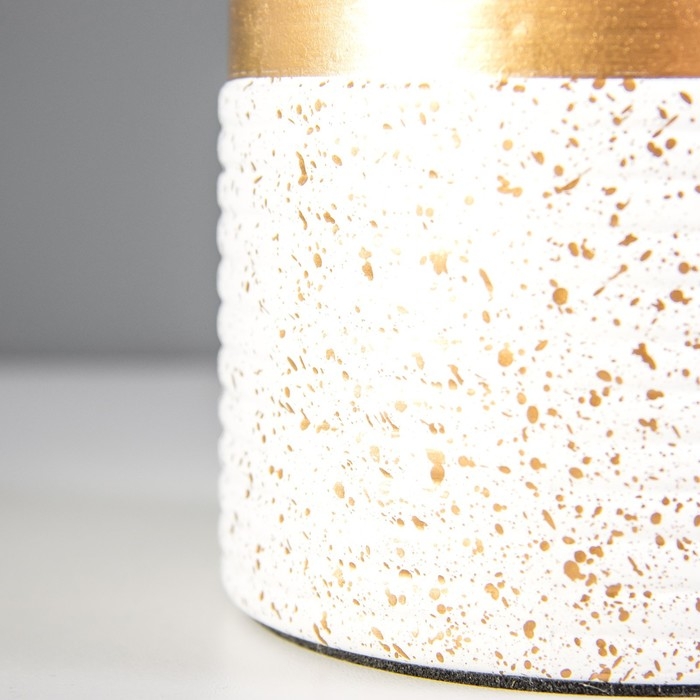 Настольная лампа Настольная лампа "Аквилина" Е14 40Вт бело-золотой 20х20х33 см RISALUX