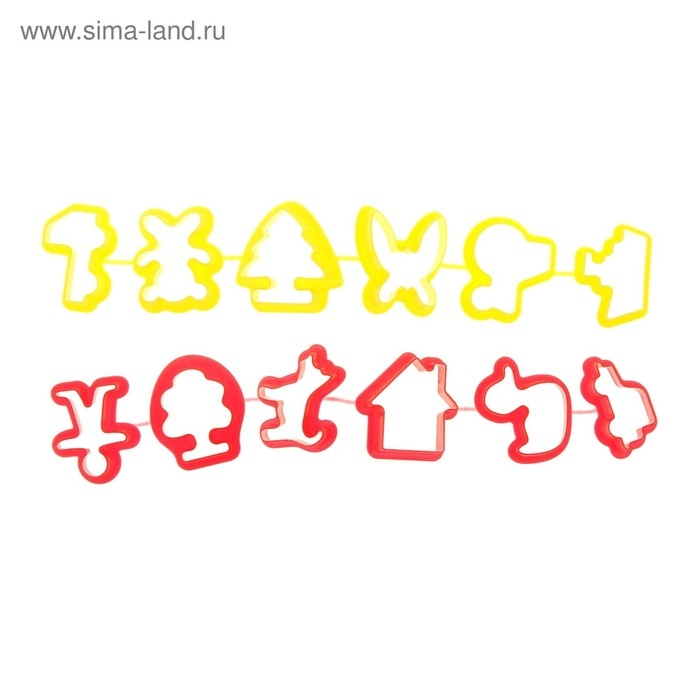 Формочки для лепки, 12 штук Формочки для лепки, 12 штук