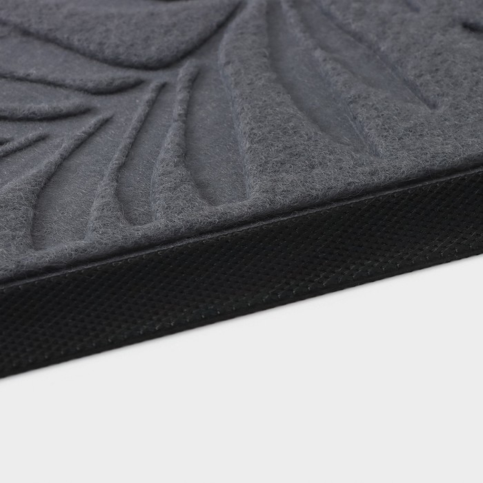 Коврик влаговпитывающий придверный Доляна &laquo;Welcome листья&raquo;, 40&times;60 см, цвет МИКС