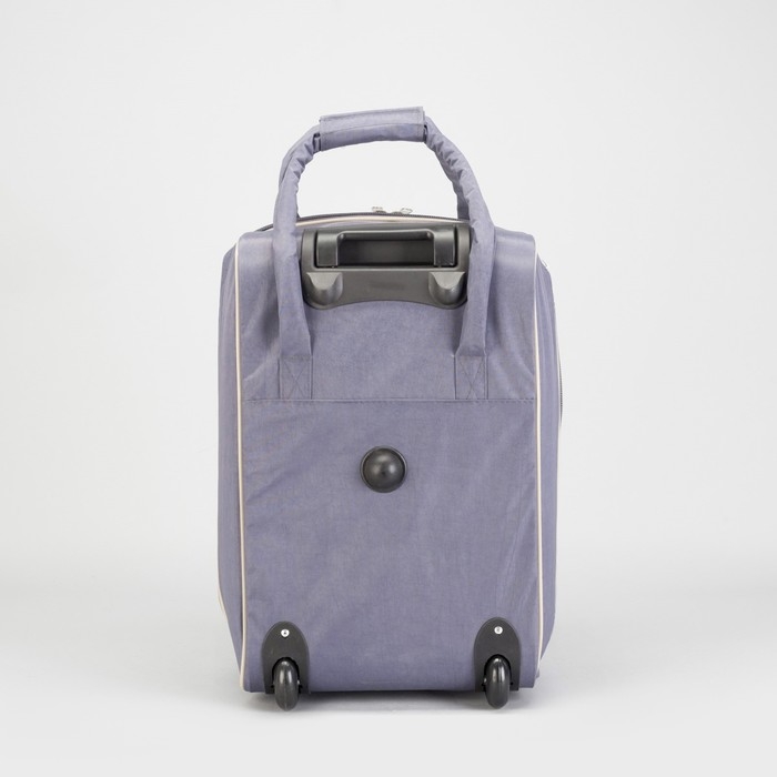 Чемодан малый 20" с сумкой, отдел на молнии, наружный карман, цвет серый