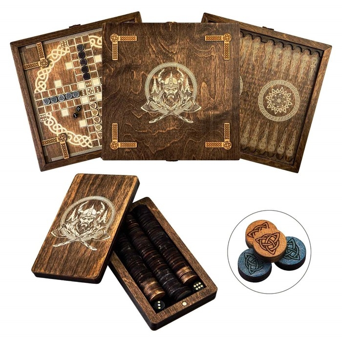 Нарды деревянные + парчис (лудо), настольная игра, 37 х 37 см Нарды деревянные + парчис (лудо), настольная игра, 37 х 37 см