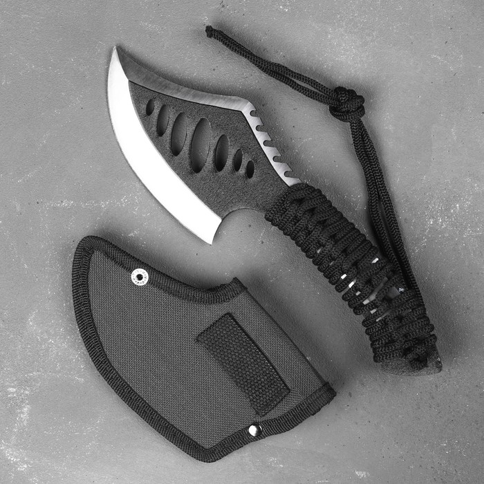 Топорик туристический в оплетке, черный, 24см, 250 г Топорик туристический в оплетке, черный, 24см, 250 г