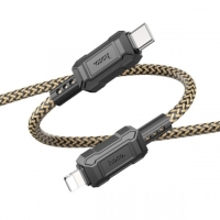 Кабель Hoco X94, Type-C - Lightning, 2.4 А, 1 м, быстрая зарядка, ПВХ, золотистый