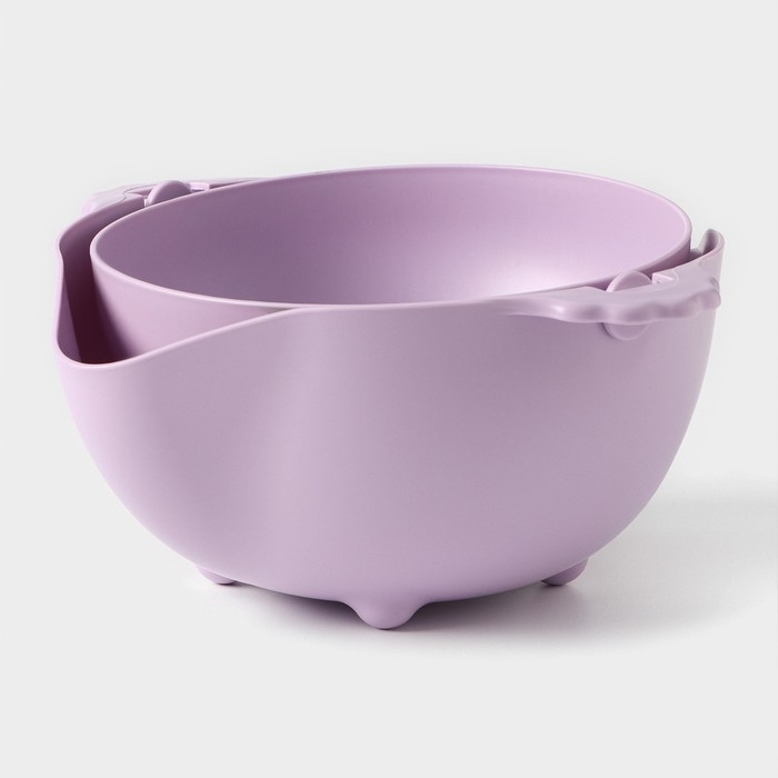 Дуршлаг кухонный с поддоном, 25×11,5 см, цвет МИКС Дуршлаг кухонный с поддоном, 25×11,5 см, цвет МИКС