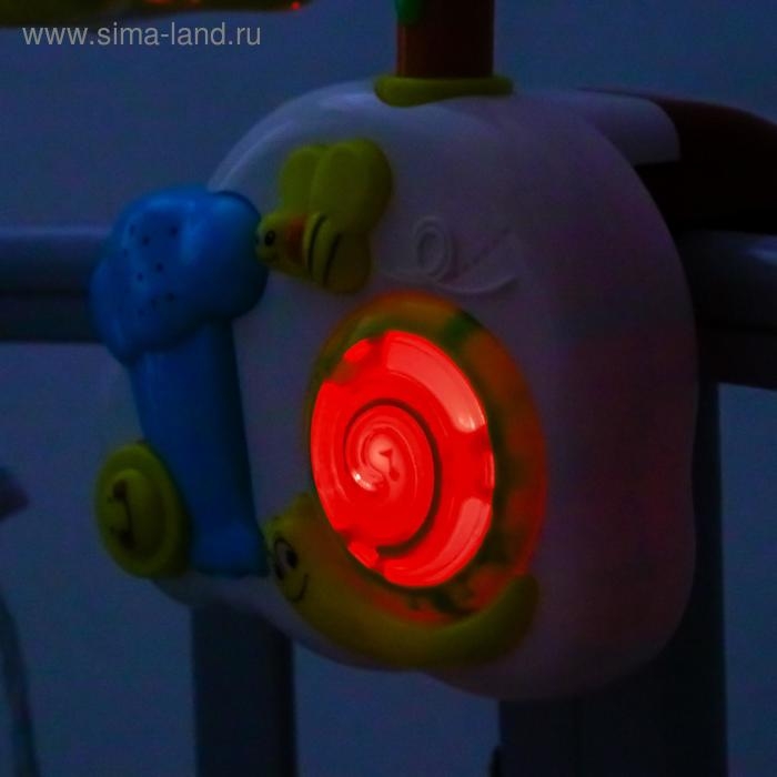 Мобиль музыкальный на кроватку «Зверята» с ночником, работает от батареек Мобиль музыкальный на кроватку «Зверята» с ночником, работает от батареек