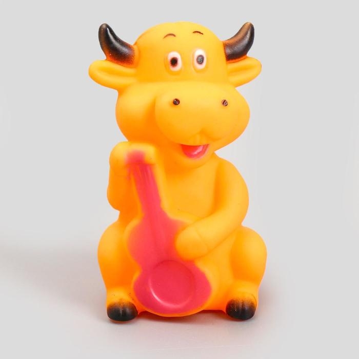 Игрушка пищащая Игрушка пищащая "Корова" для собак, 10 см, микс цветов