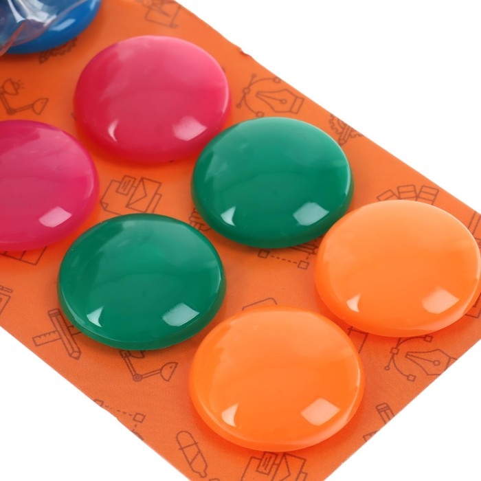 Набор магнитов для доски, 12 шт., d-3 см, на блистере Набор магнитов для доски, 12 шт., d-3 см, на блистере