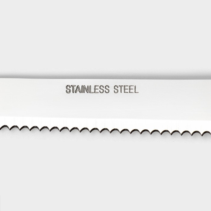 Нож для бисквита Доляна, рабочая часть 22 см, деревянная ручка Нож для бисквита Доляна, рабочая часть 22 см, деревянная ручка