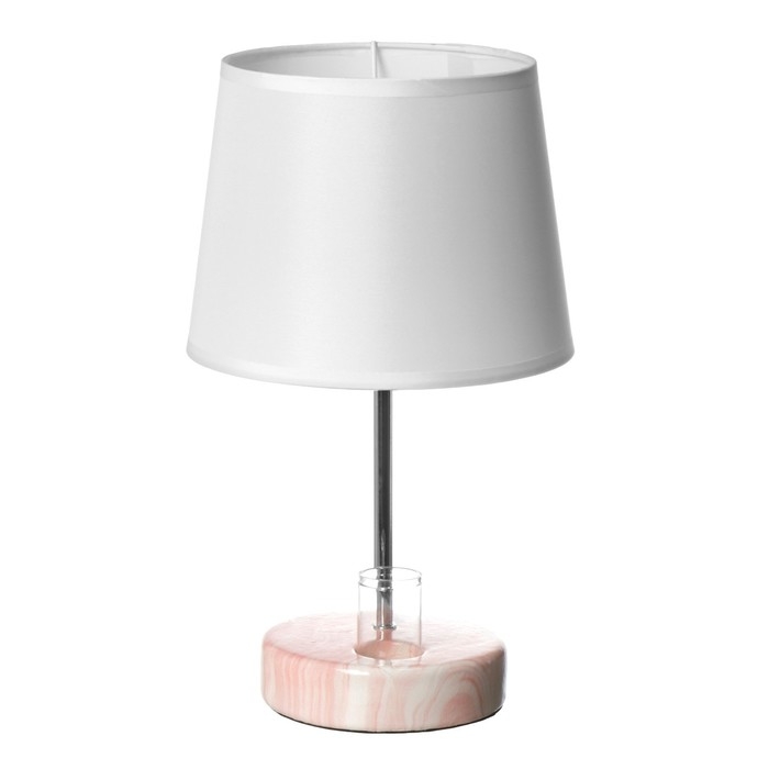 Настольная лампа  Настольная лампа "Аэлита" 1х40Вт E14 розовый 18х18х31см RISALUX