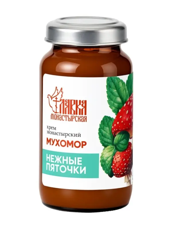 Крем-воск монастырский мухомор, нежные пяточки &laquo;Монастырская лавка&raquo;, стекло, 30 мл