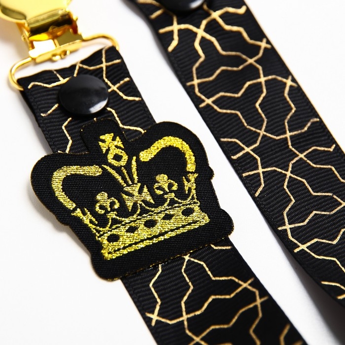 Держатель для соски - пустышки «Gold baby», на ленте Держатель для соски - пустышки «Gold baby», на ленте