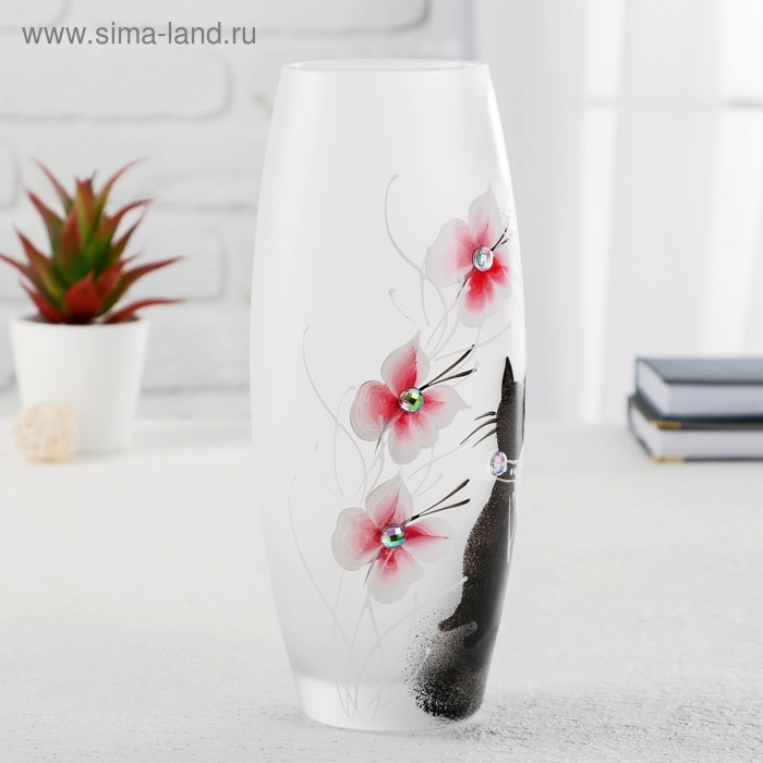 Ваза стекло Ваза стекло "Кошка" 6, d-7.5см 10х26 см, v=1.7л