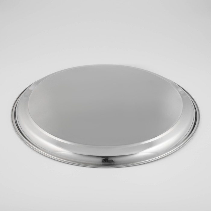 Поднос из нержавеющей стали Доляна «Индия», d=45 см, цвет серебряный Поднос из нержавеющей стали Доляна «Индия», d=45 см, цвет серебряный