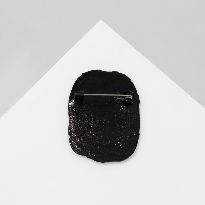 Брошь «Мозаика» ракурс, цветная в чёрном металле Брошь «Мозаика» ракурс, цветная в чёрном металле