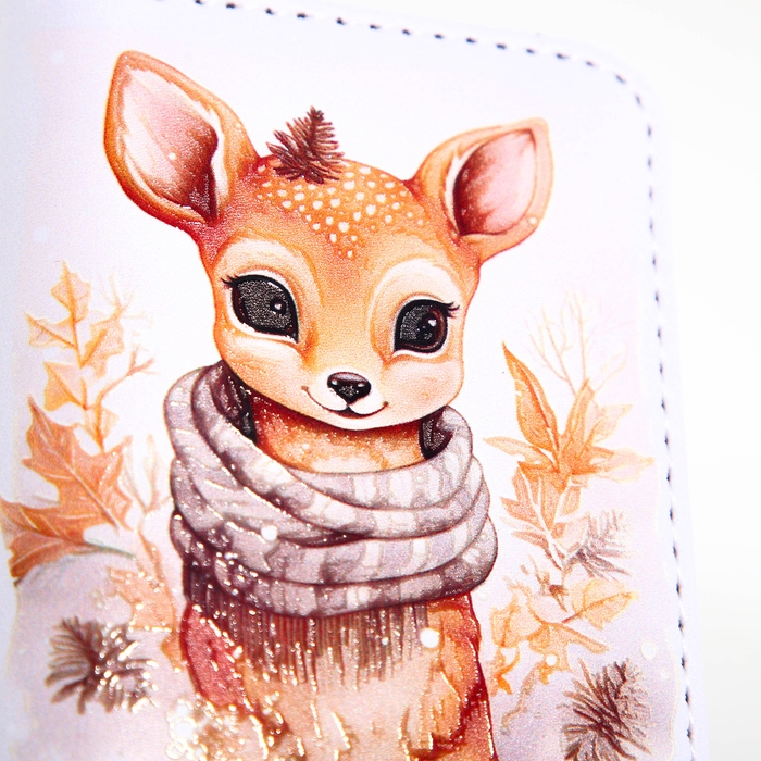 Кошелёк на молнии "Выбражулька", цвет белый